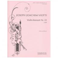 Viotti, G.B.: Violinkonzert Nr. 22 a-Moll 