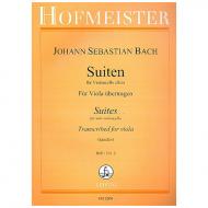 Bach, J.S.: 6 Suiten BWV 1009- 1012 Band 2 (Nr.4-6) – für Viola 