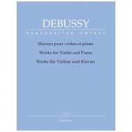 Debussy, C.: Werke für Violine und Klavier 