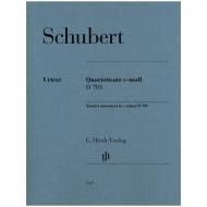 Schubert, F.: Streichquartettsatz D 703 c-Moll 
