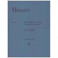 Mozart, W. A.: Klavierstücke aus dem »Nannerl-Notenbuch« 