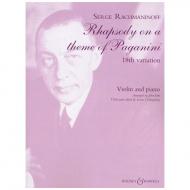 Rachmaninow, S.: Rhapsodie über ein Thema von Paganini - Variation Nr. 18 