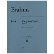 Brahms, J.: Klaviersonate Op. 5 f-Moll 