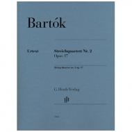 Bartók, B.: Streichquartett Nr. 2 Op. 17 