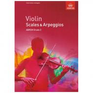 ABRSM: Violin Scales And Arpeggios – Grade 2 (From 2012) 