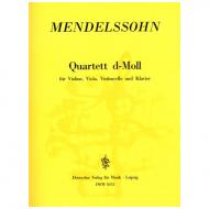 Mendelssohn Bartholdy, F.: Klavierquartett MWV Q10 d-Moll 
