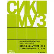 Schostakowitsch, D.: Streichquartett Nr. 1 Op. 49 C-Dur (1938) 