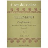 Telemann, G. Ph.: 12 Violinsonaten Band 1 (Nr. 1-3) 