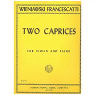 Wieniawski, H.: 2 Caprices Op. 18/4 und 18/5 