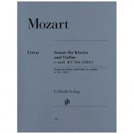 Mozart, W. A.: Violinsonate KV 304 (300c) e-Moll 
