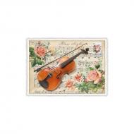 Postkarte Vintage Violin 