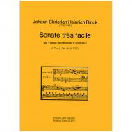 Rinck, J. Chr. H.: Sonate très facile Nr. 2 G-Dur (1797) 