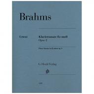 Brahms, J.: Klaviersonate Op. 2 fis-Moll 
