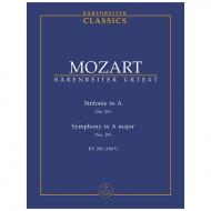 Mozart, W. A.: Sinfonie Nr. 29 A-Dur KV 201 (186a) 