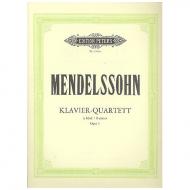 Mendelssohn Bartholdy, F.: Klavierquartett Nr. 3 h-Moll, Op. 3 