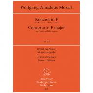 Mozart, W. A.: Klavierkonzert F-Dur KV 413 (387a) – Konzert für Klavier und Orchester 