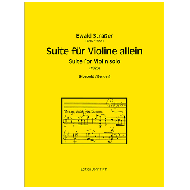 Sträßer, E.: Suite für Violine alleine (1926) 