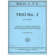 Bach, C. Ph. E.: Klaviertrio Nr. 2 a-Moll 