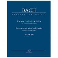 Bach, J. S.: Konzerte in a-Moll und E-Dur für Violine und Orchester BWV 1041, 1042 