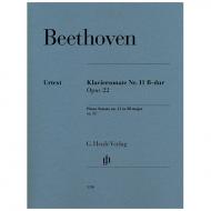 Beethoven, L. v.: Klaviersonate Nr. 11 B-Dur Op. 22 