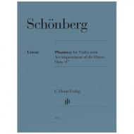 Schönberg, A.: Phantasy for Violin with Accompaniment of the Piano op. 47 