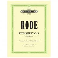 Rode, P.: Konzert Nr. 8 e-Moll 