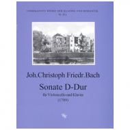 Bach, J. Chr. F.: Violoncellosonate D-Dur 