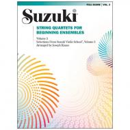 Suzuki String Quartets for Beginning Ensembles Vol. 3 