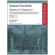 Frescobaldi, G.: Canzonen a 4 Heft 1 (Nr. I - IV) 