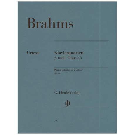 Brahms, J.: Klavierquartett g-Moll Op. 25 Urtext | PAGANINO