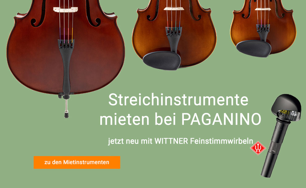Mietinstrumente mit Wittner Feinstimmwirbeln bei Paganino >