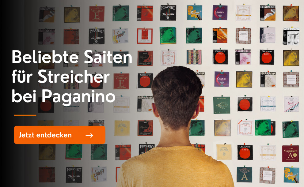 Saiten für Violine, Viola, Cello & Bass bei Paganino >